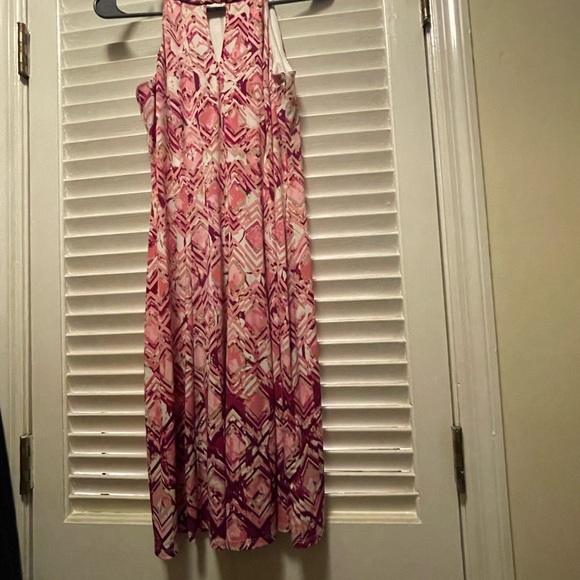 Petite Pink Hombre Geometric-Patterned Dress - Picture 5 of 6